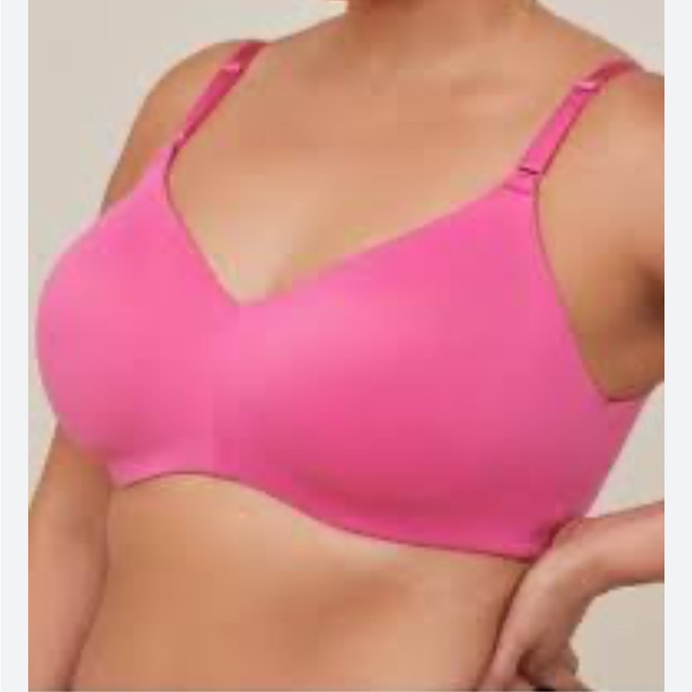 Torrid Curve Wirefree Lightly Lined Everyday Bra Hot Pink Sz 46D Retro Fun Comfy